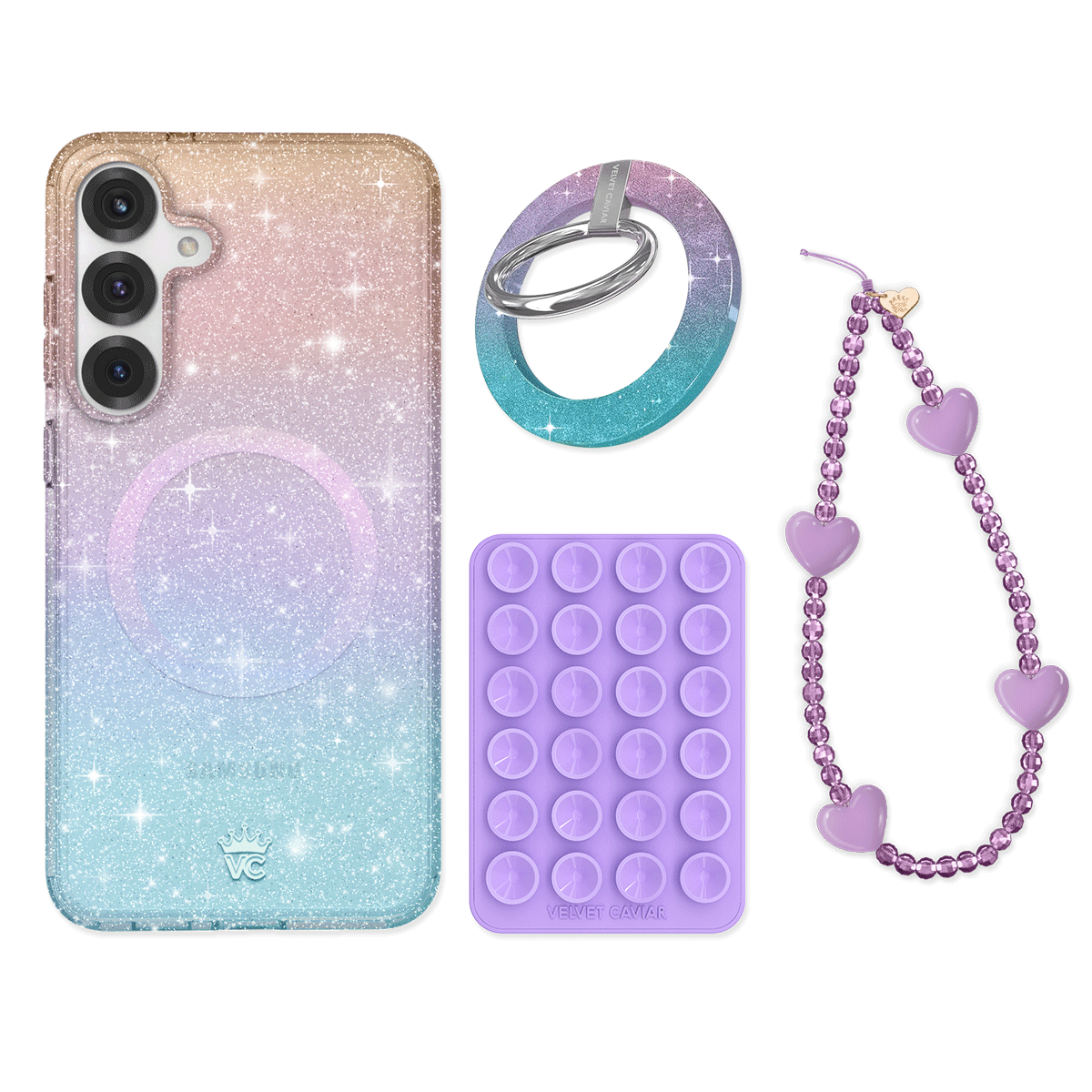 Ombre Stardust Glitter Samsung Bundle Set