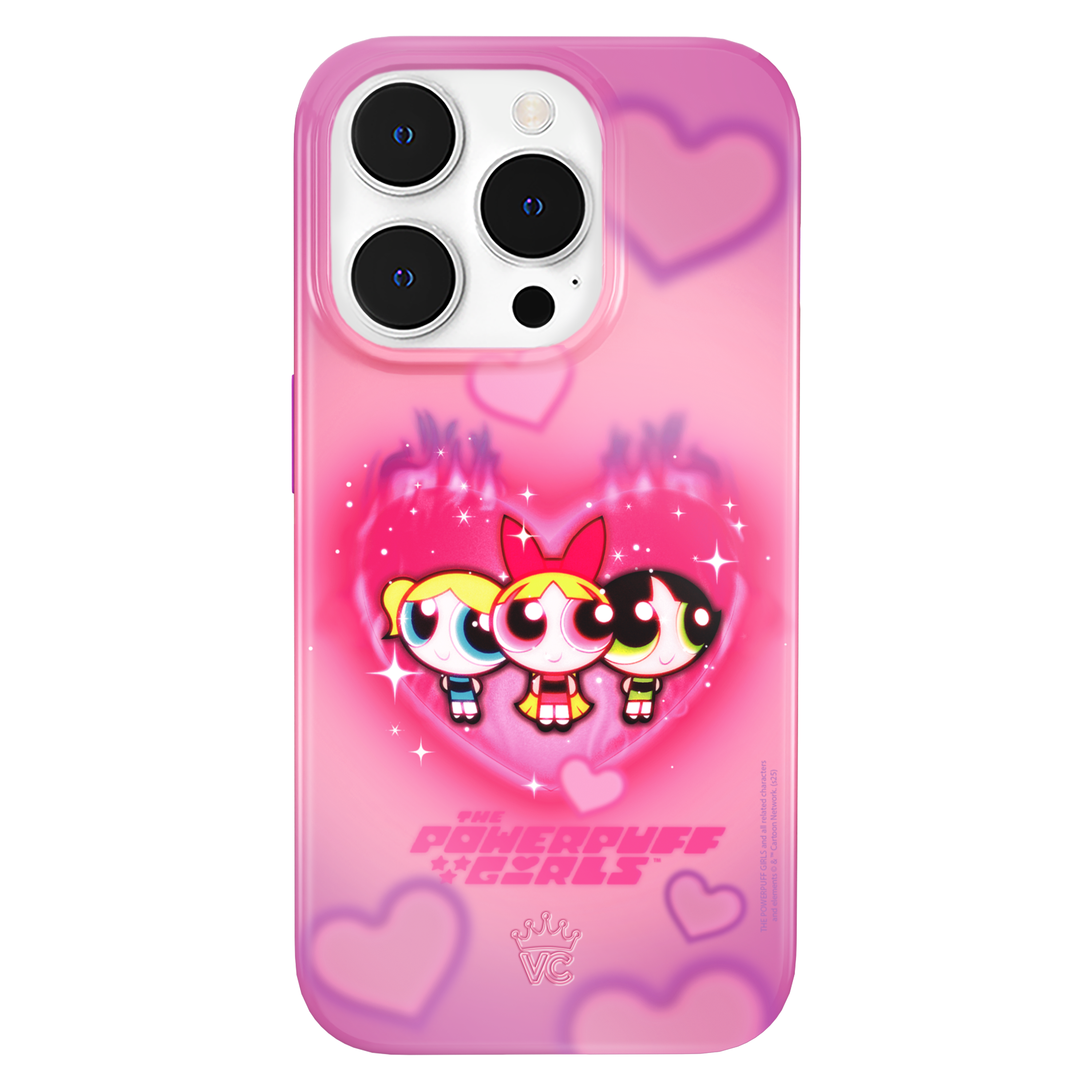 The Powerpuff Girls Airbrush Hearts iPhone Case