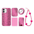 Pink Ruby Leopard iPhone Bundle Set