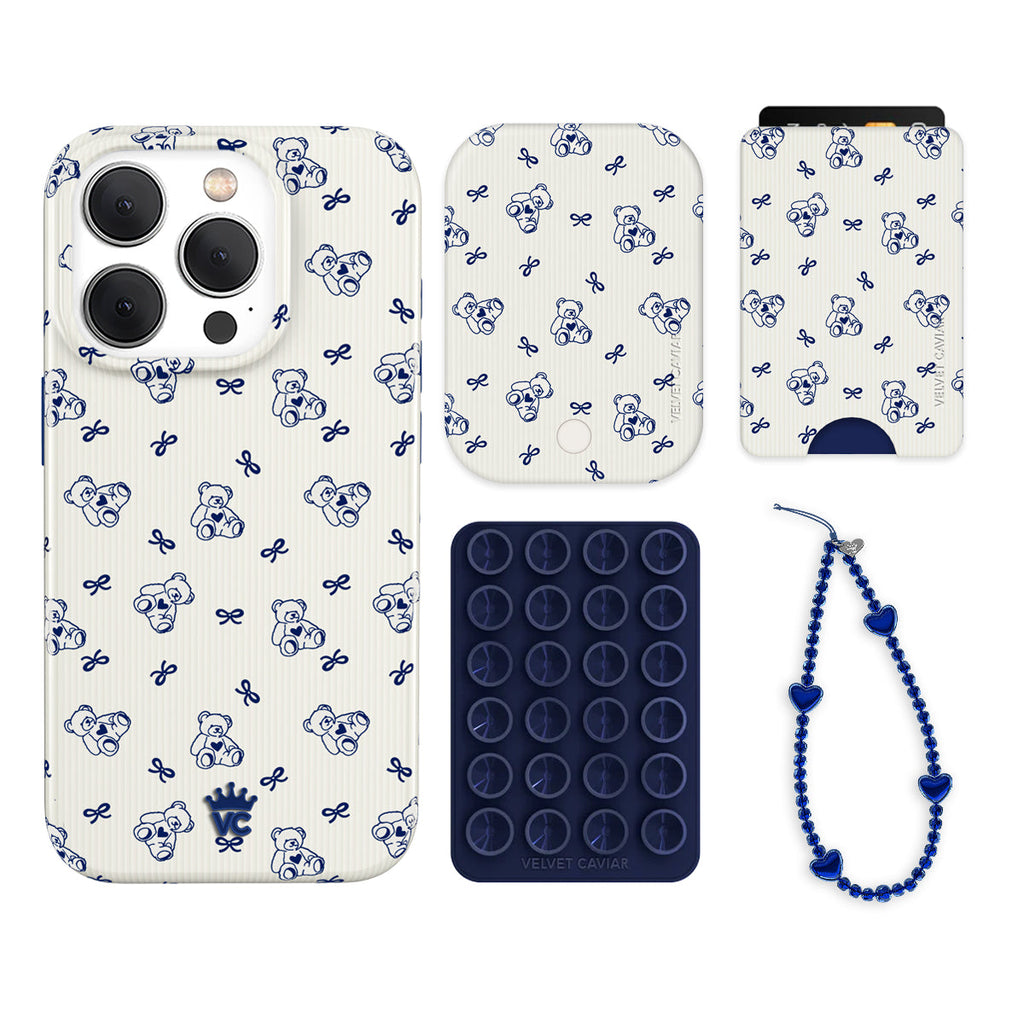 Preppy Teddy iPhone Bundle Set - Wallet