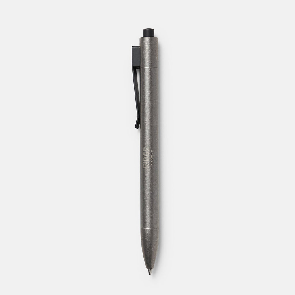 Ridge Click Pen - Stonewashed Titanium