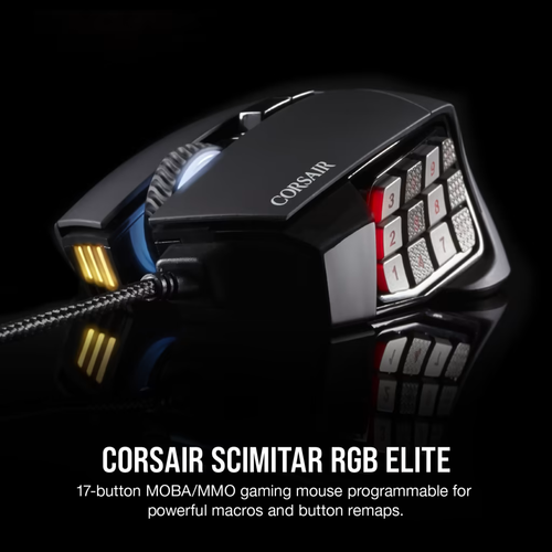 CORSAIR SCIMITAR RGB ELITE Optical MOBA/MMO Gaming Mouse
