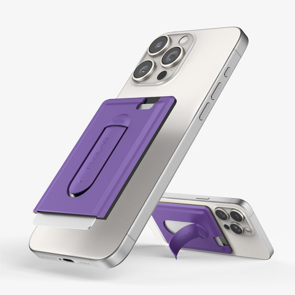 Gift - FLOLAB SnapGrip Magnetic Silicone Wallet Stand for iPhone Magsafe, Compatible with Android Phone