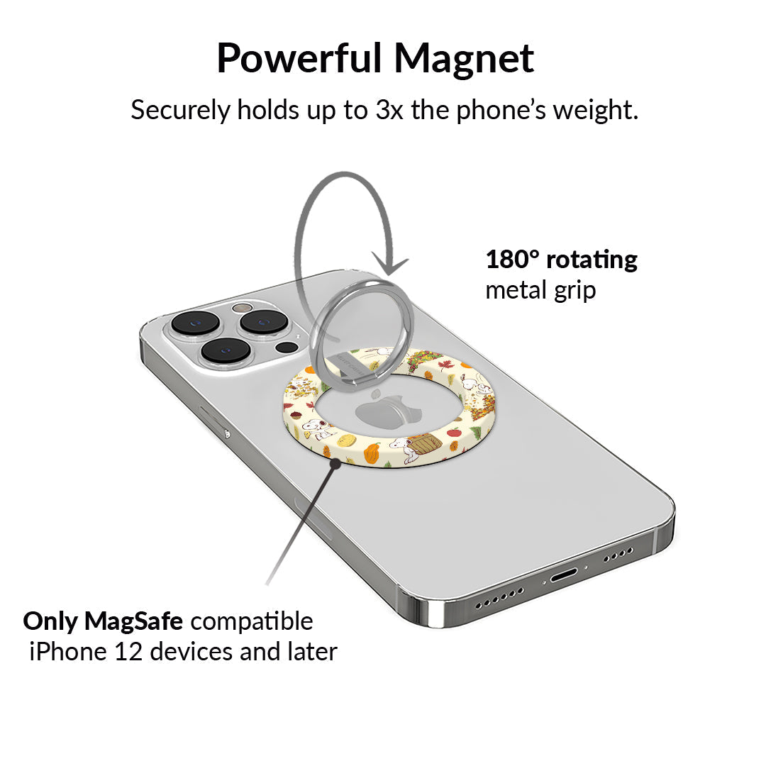 Snoopy Autumn Leaves MagSafe Grip Ring