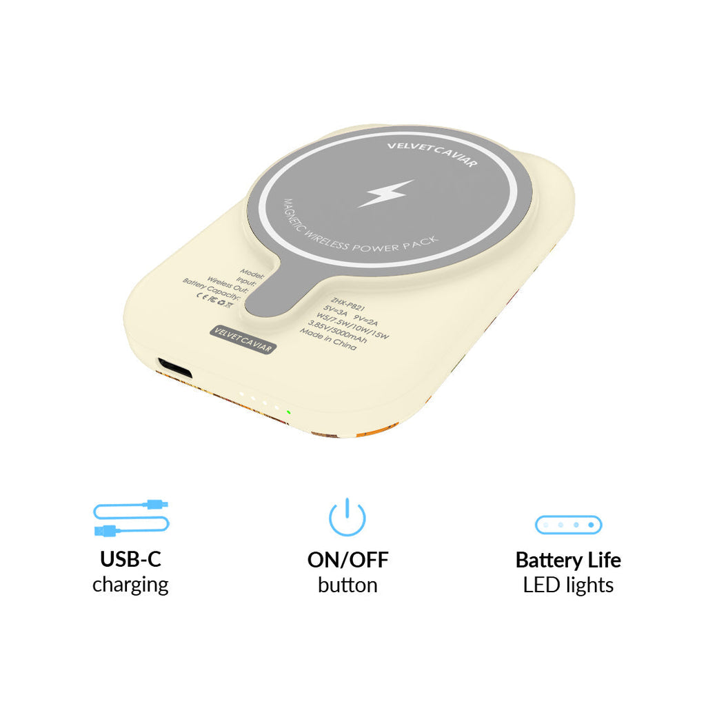 Snoopy Autumn Leaves MagSafe Battery Power Pack