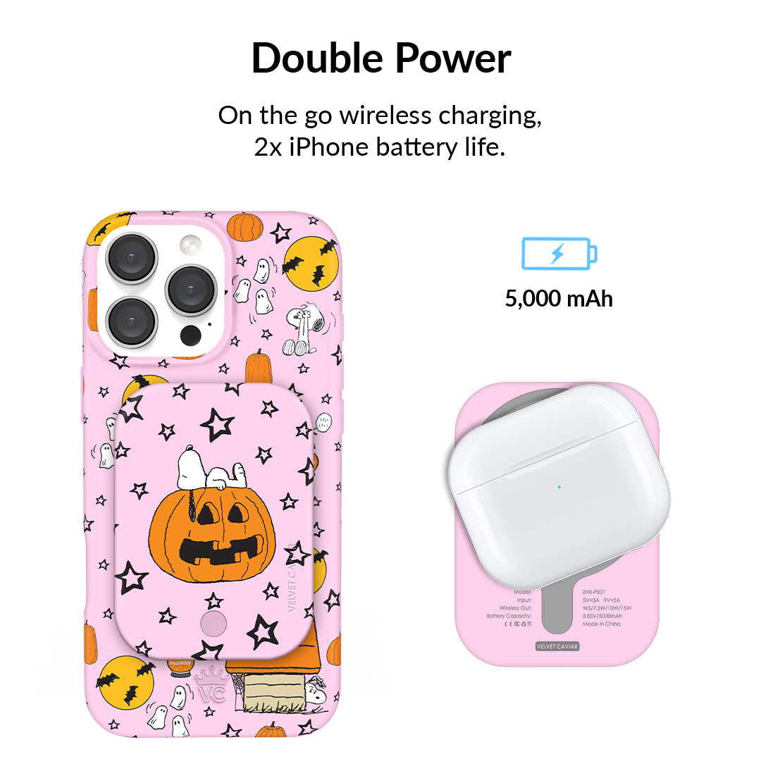 Snoopy Pink Pumpkin MagSafe Battery Power Pack