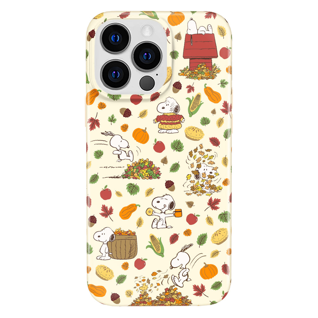 Snoopy Autumn Leaves iPhone Case