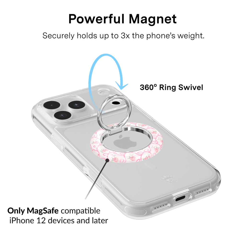 Lovely Pink Bows MagSafe Grip Ring