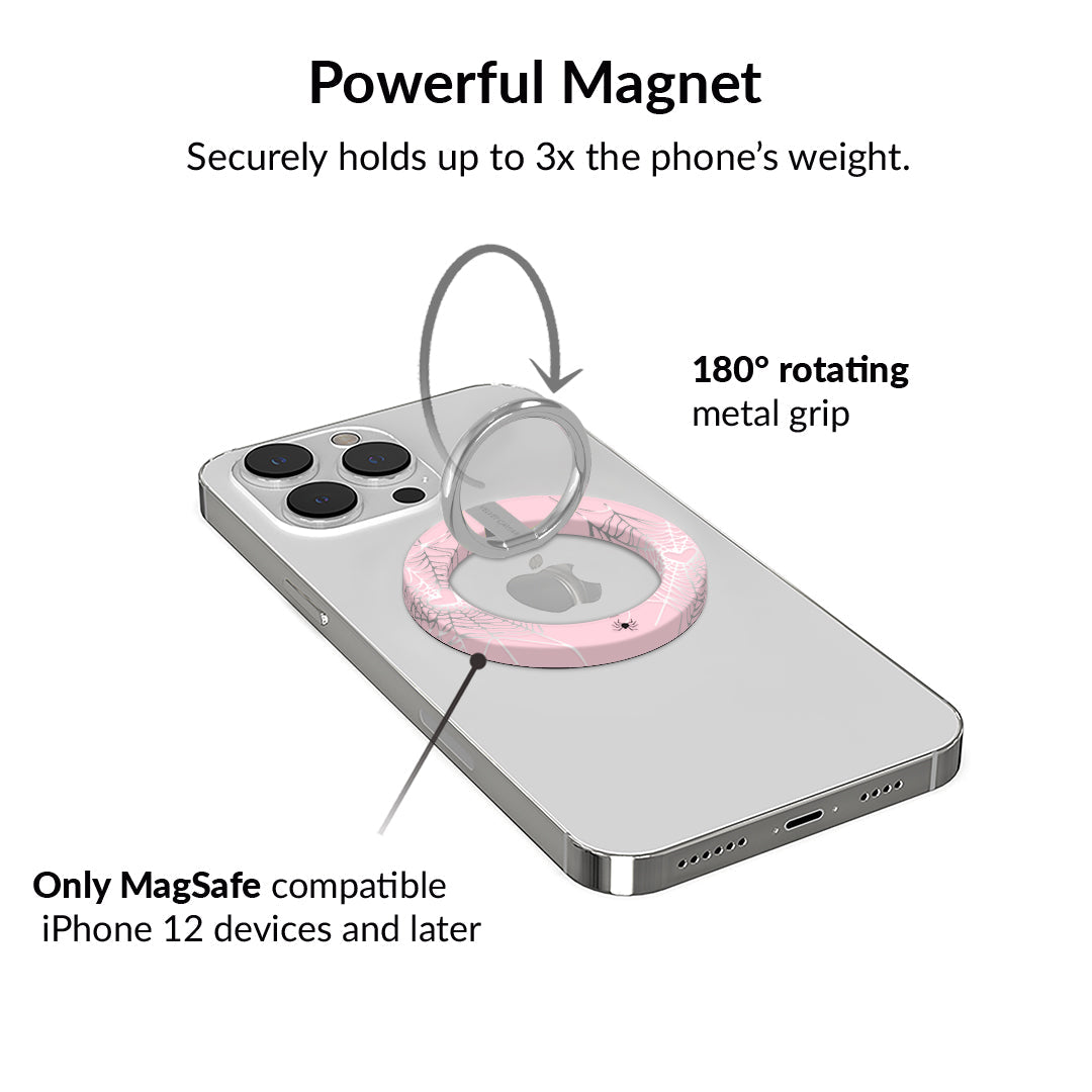 Widow’s Web Chrome MagSafe Grip Ring