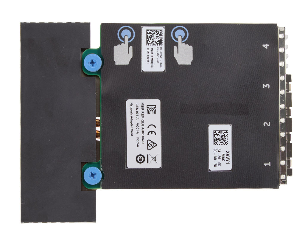 Dell QLogic FastLinQ QL41164HMCU QUAD Port 10GB SFP+ rNDC