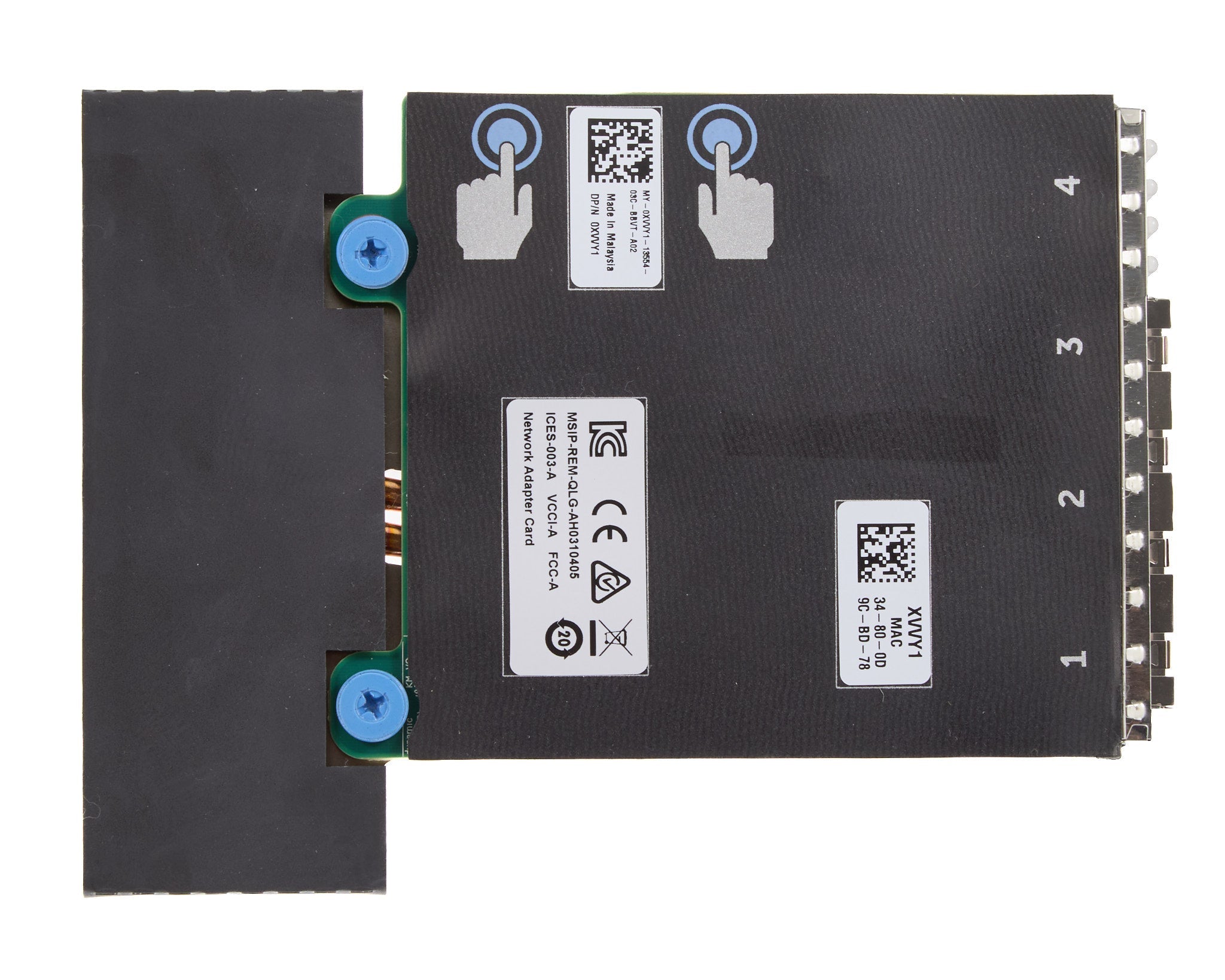 Dell QLogic FastLinQ QL41164HMCU QUAD Port 10GB SFP+ rNDC