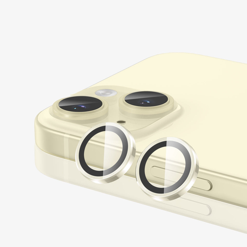 FLOLAB NanoArmour Camera Protector Anti Reflective – iPhone 15 / 15 Plus (Yellow)