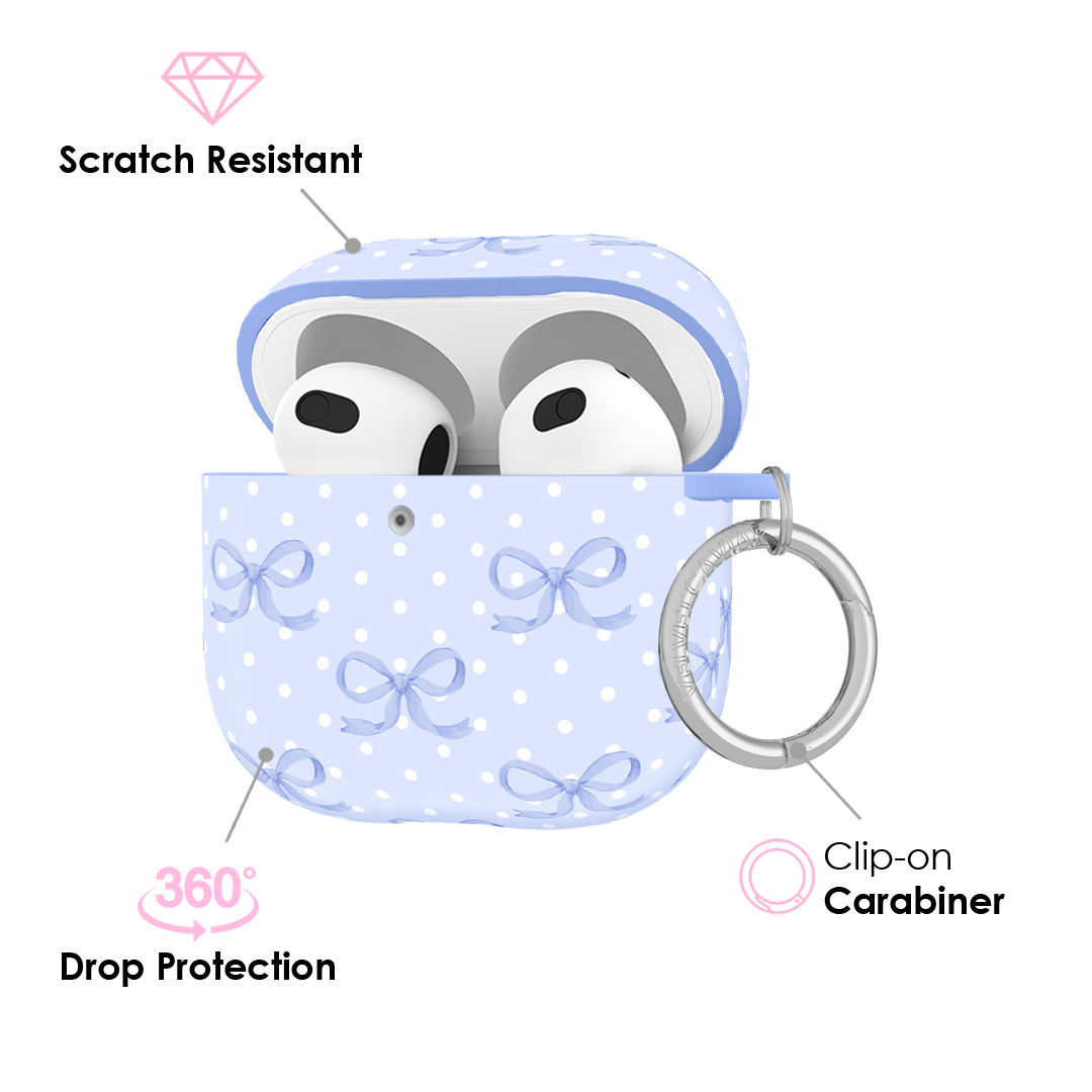 Lovely Blue Bows AirPod Case