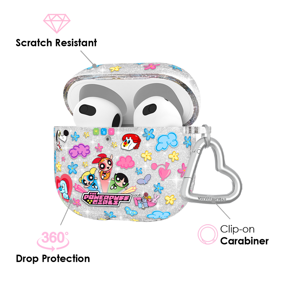 The Powerpuff Girls Girl Power Glitter AirPod Case