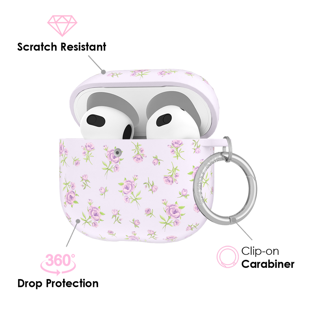 Dainty Lilac Floral AirPod Case