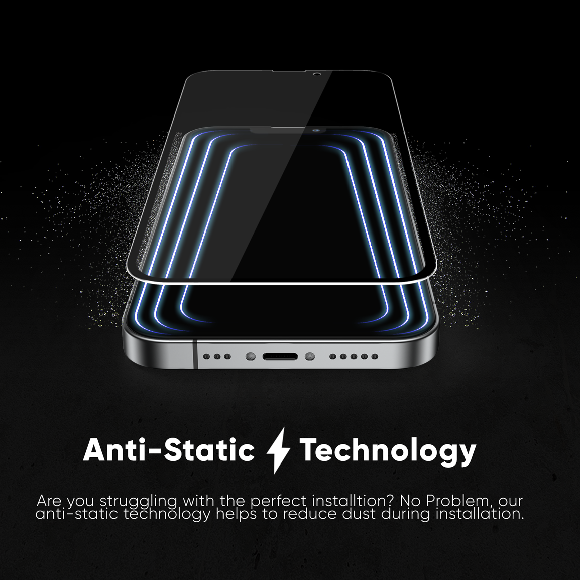 NanoArmour for iPhone 14 Anti-Glare Screen Protector Matte Anti-Dust Edge-to-Edge