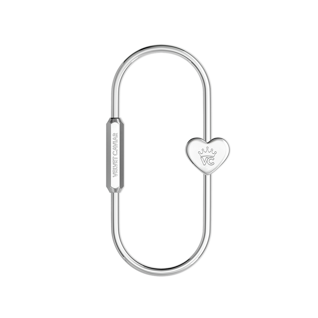 Silver Carabiner Bag Charm