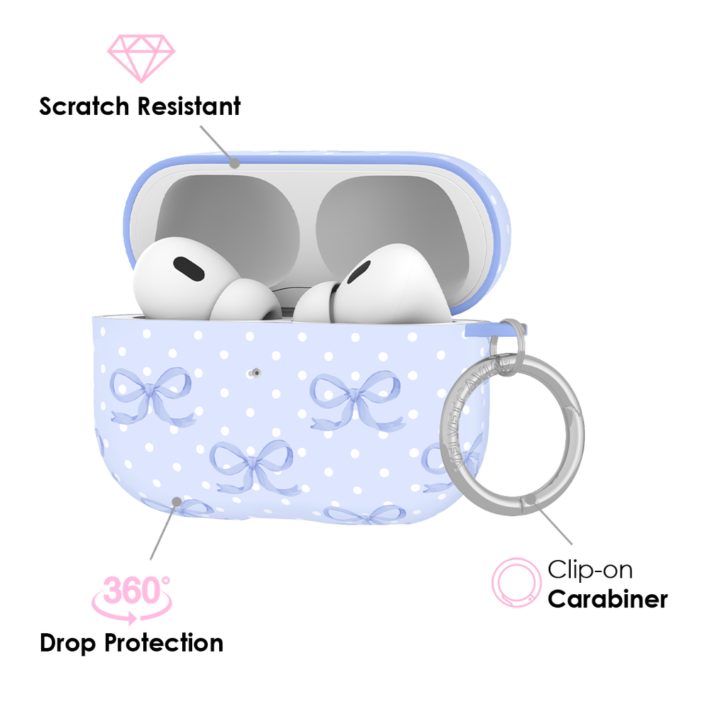Lovely Blue Bows AirPod Case