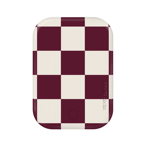 Burgundy Vibe Checker MagSafe Battery Power Pack