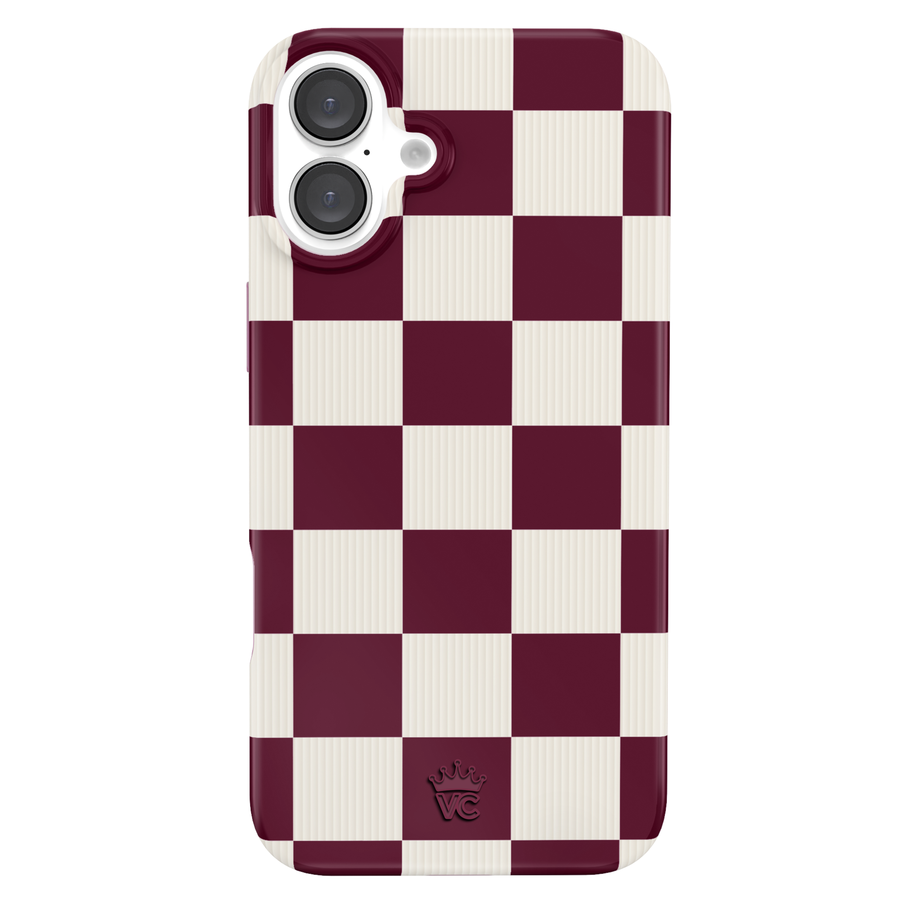 Burgundy Vibe Check iPhone Case