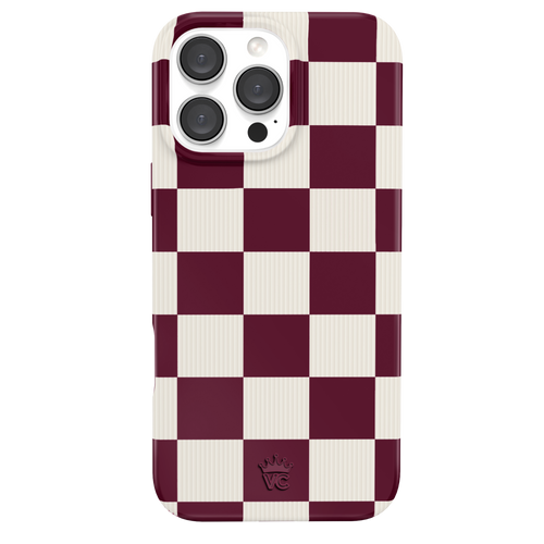 Burgundy Vibe Check iPhone Case