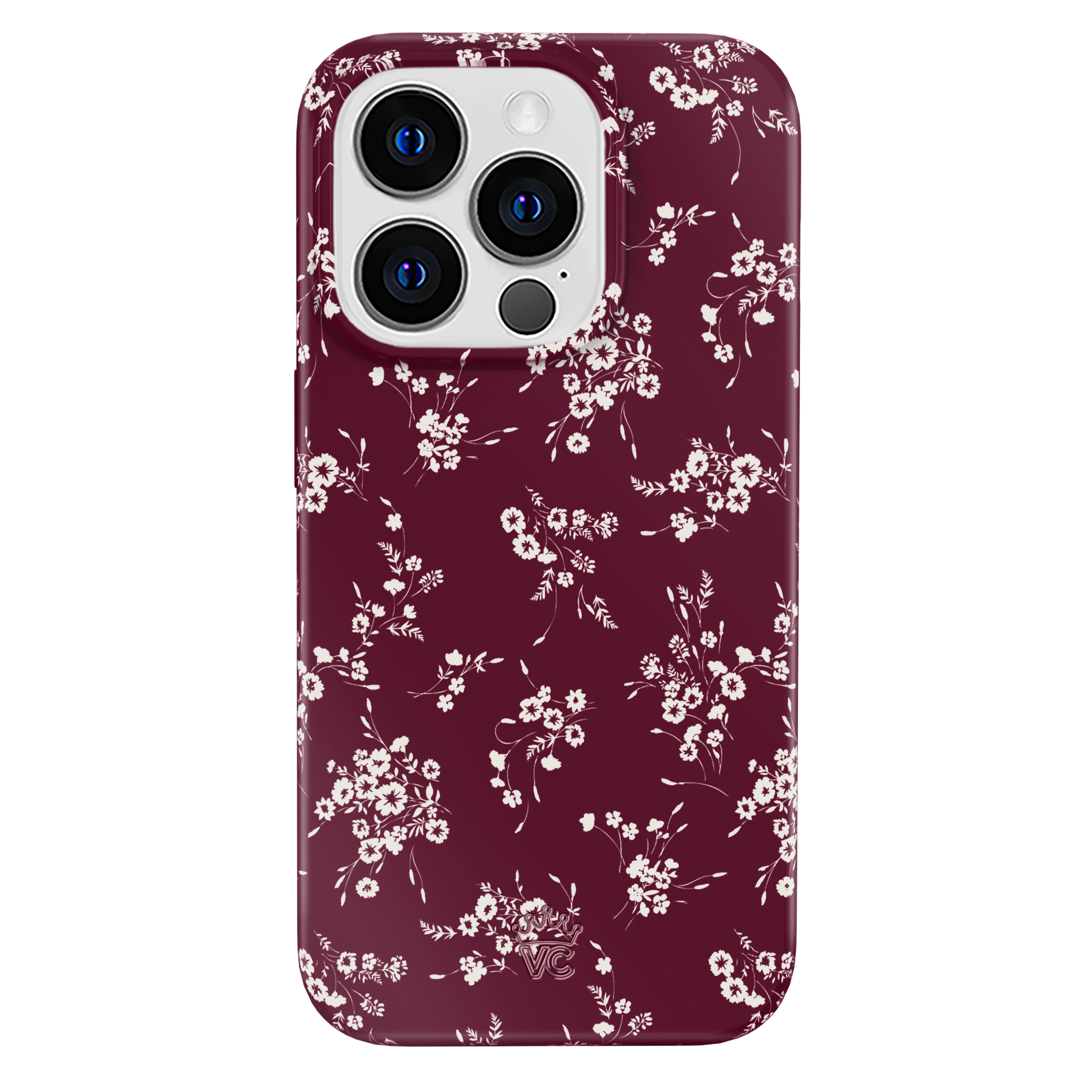 French Burgundy Floral iPhone Case