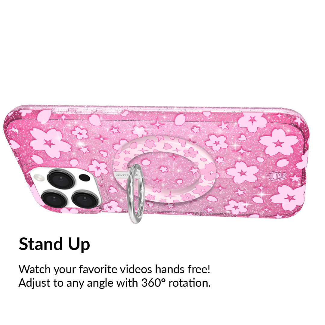 Pink Cherry Blossom MagSafe Grip Ring