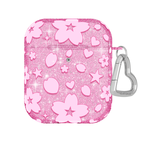 Cherry Blossom Glitter AirPod Case