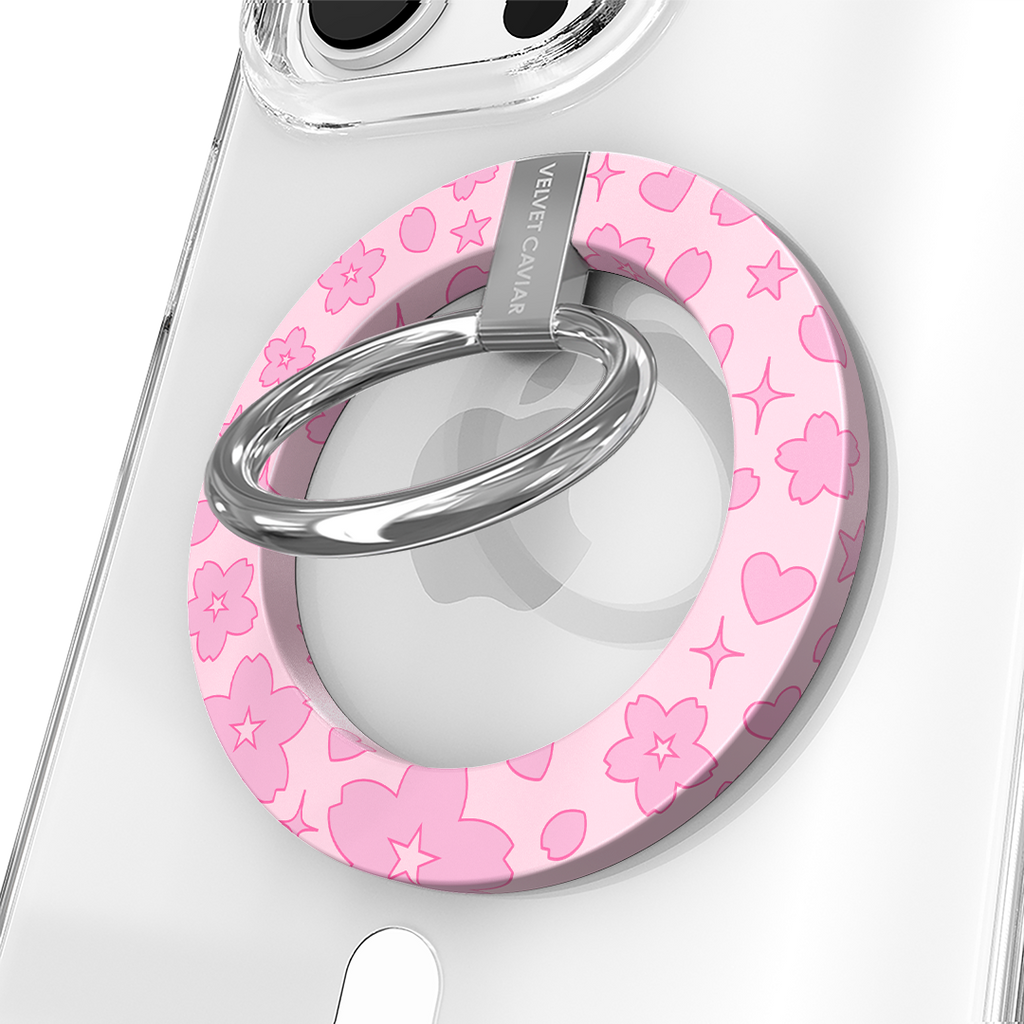 Pink Cherry Blossom MagSafe Grip Ring