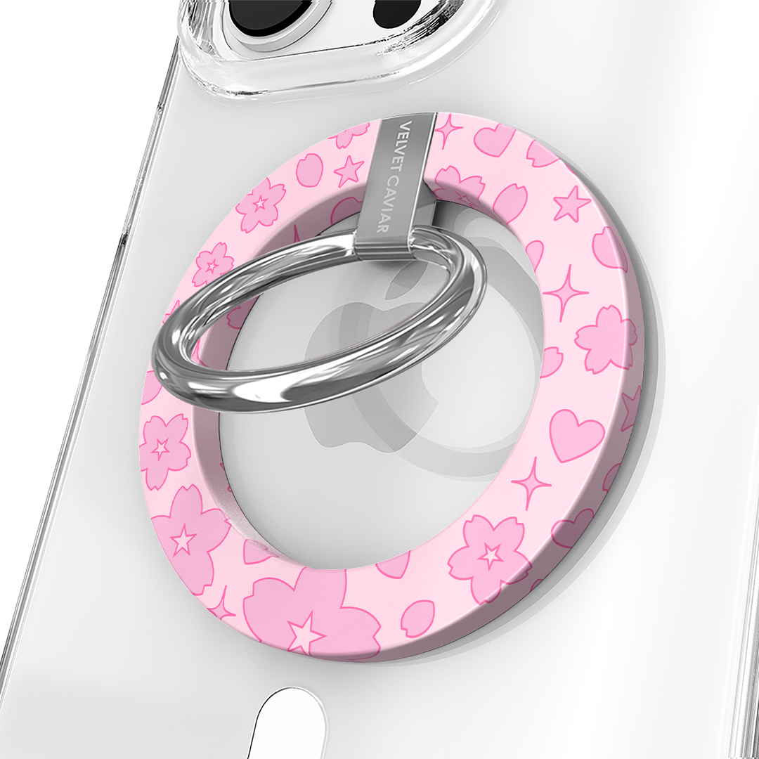 Pink Cherry Blossom MagSafe Grip Ring