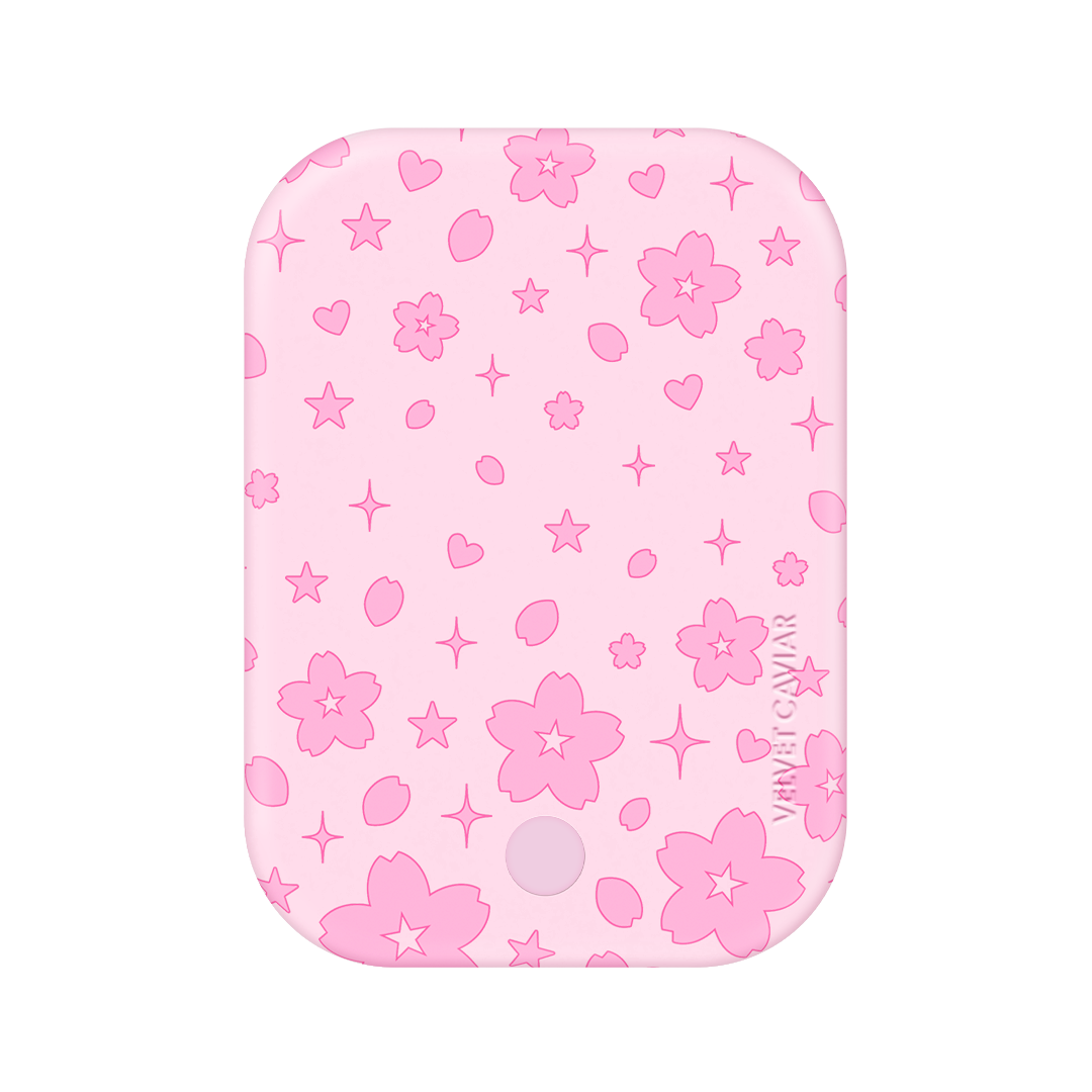 Pink Cherry Blossom MagSafe Battery Power Pack