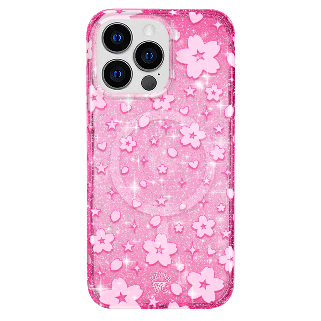 Cherry Blossom Glitter iPhone Case