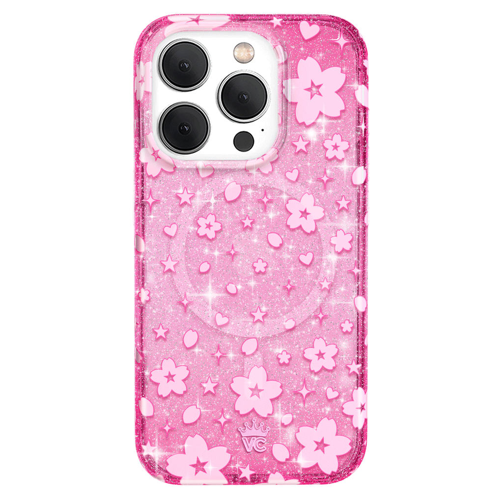 Cherry Blossom Glitter iPhone Case