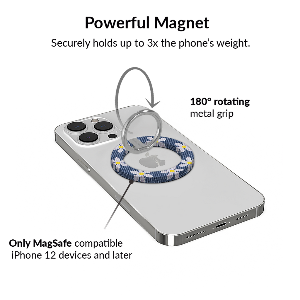 Denim Daisy MagSafe Grip Ring