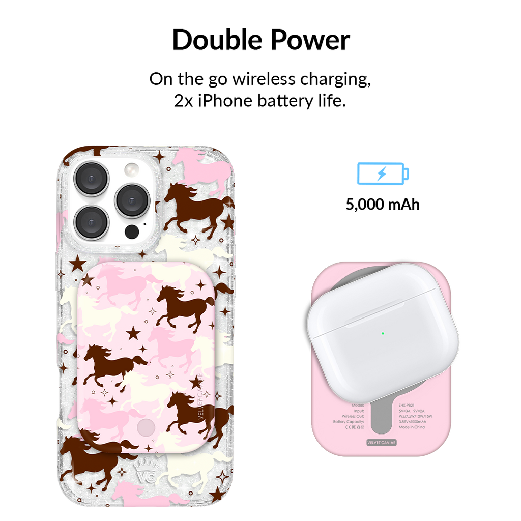 Pink Pony MagSafe Battery Power Pack
