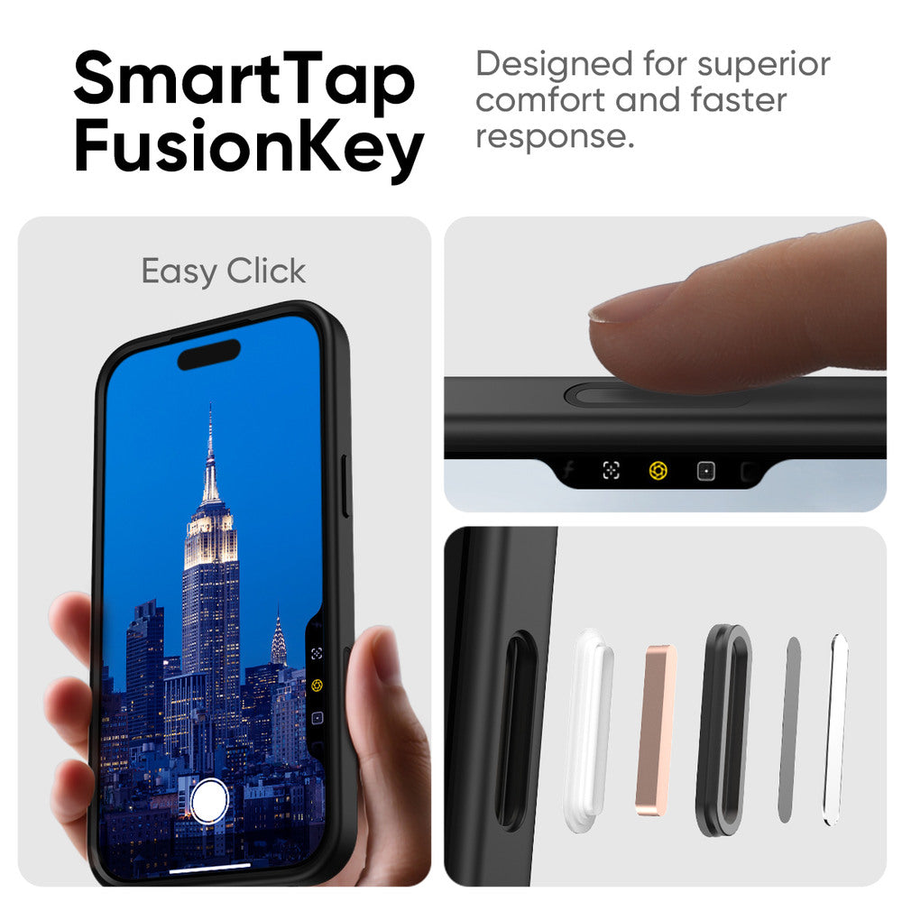 FLOLAB Surtect Tri-Fusion MagSafe Compatible Case – iPhone 17 Series (Stealth Black Clear)