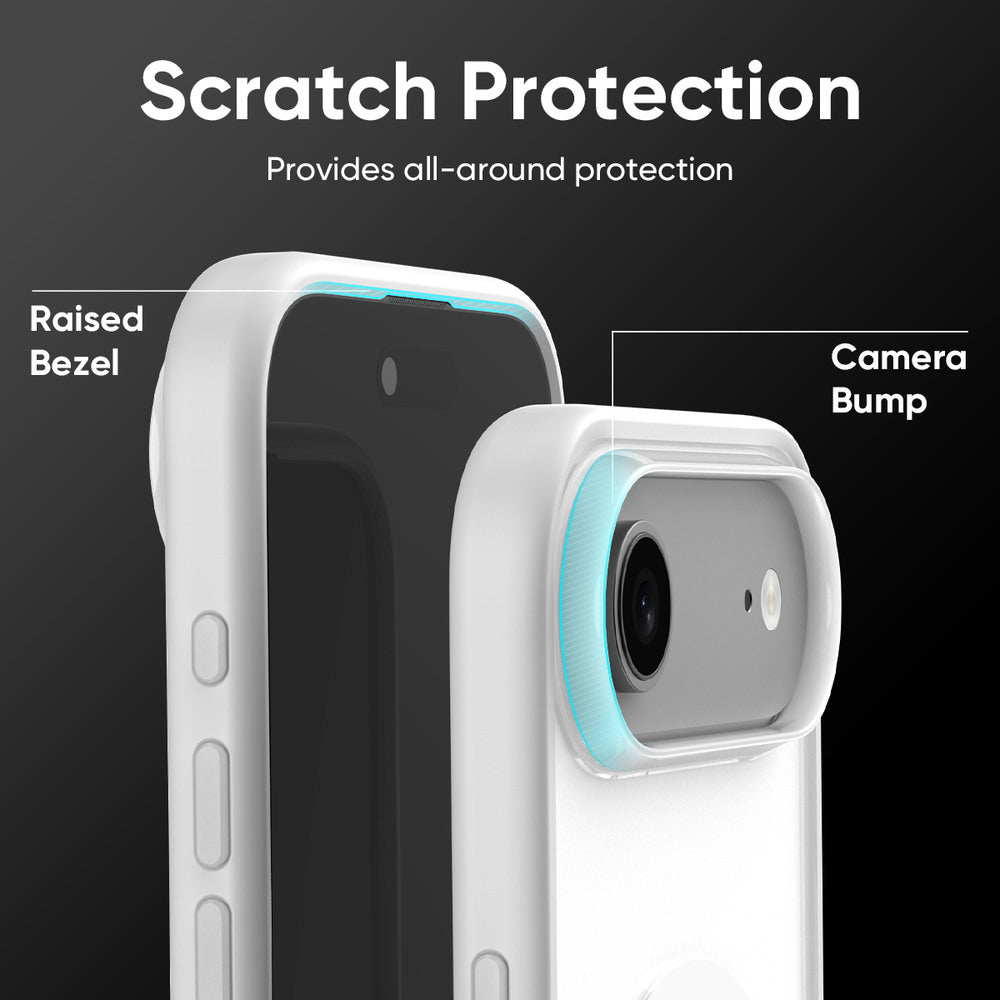FLOLAB Surtect Tri-Fusion MagSafe Compatible Case – iPhone 17 Series (White Frost)