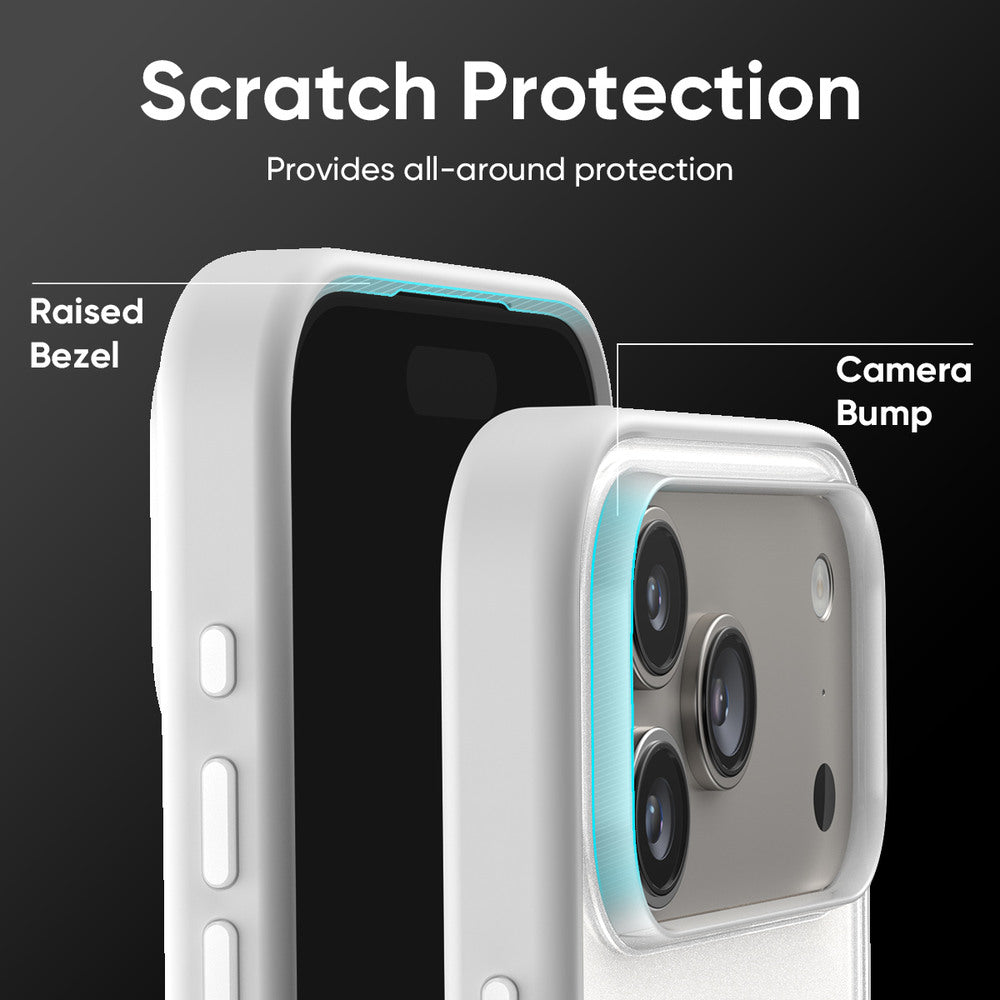 FLOLAB Surtect Tri-Fusion MagSafe Compatible Case – iPhone 17 Series (White Frost)
