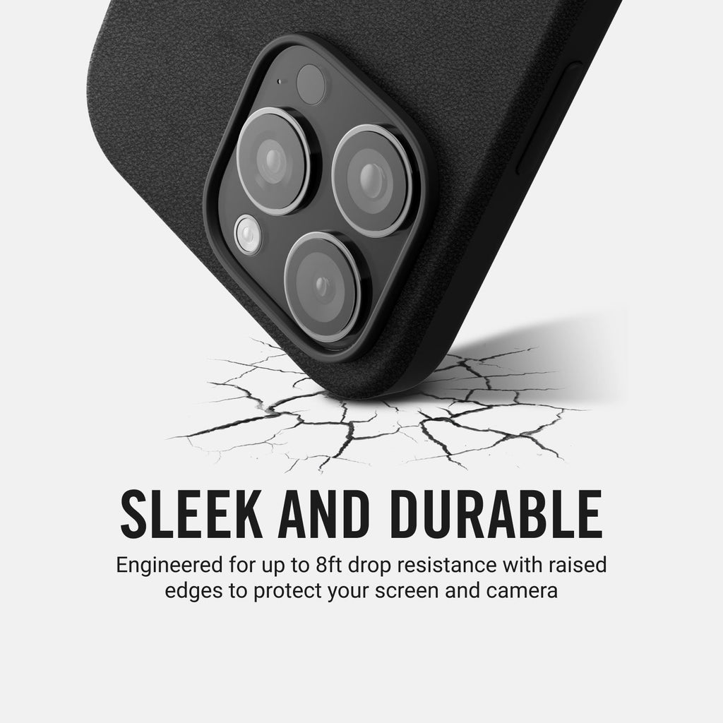 Everyday Phone Case - iPhone 16 - Midnight Black Leather