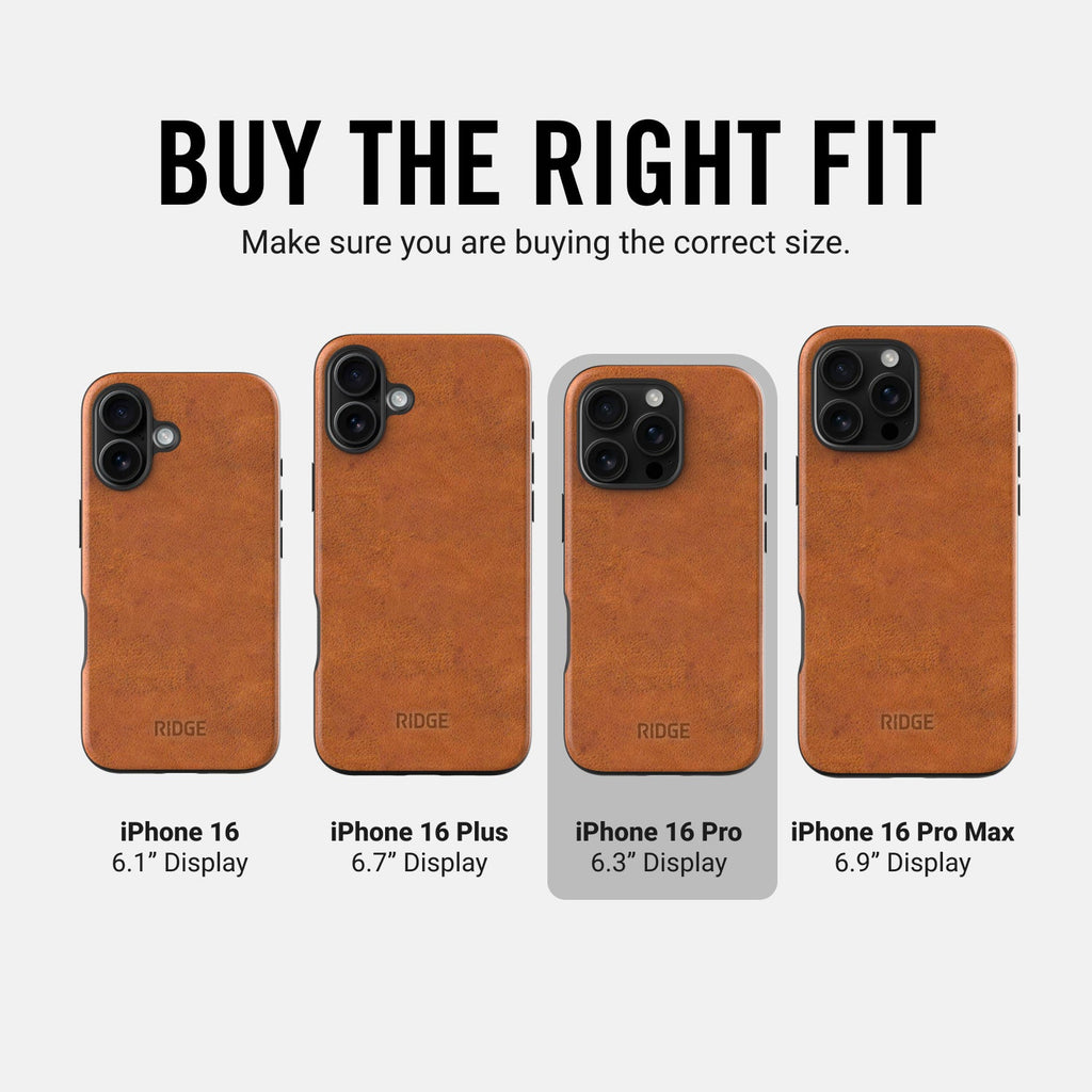 Everyday Phone Case - iPhone 16 Pro - Tobacco Brown Leather