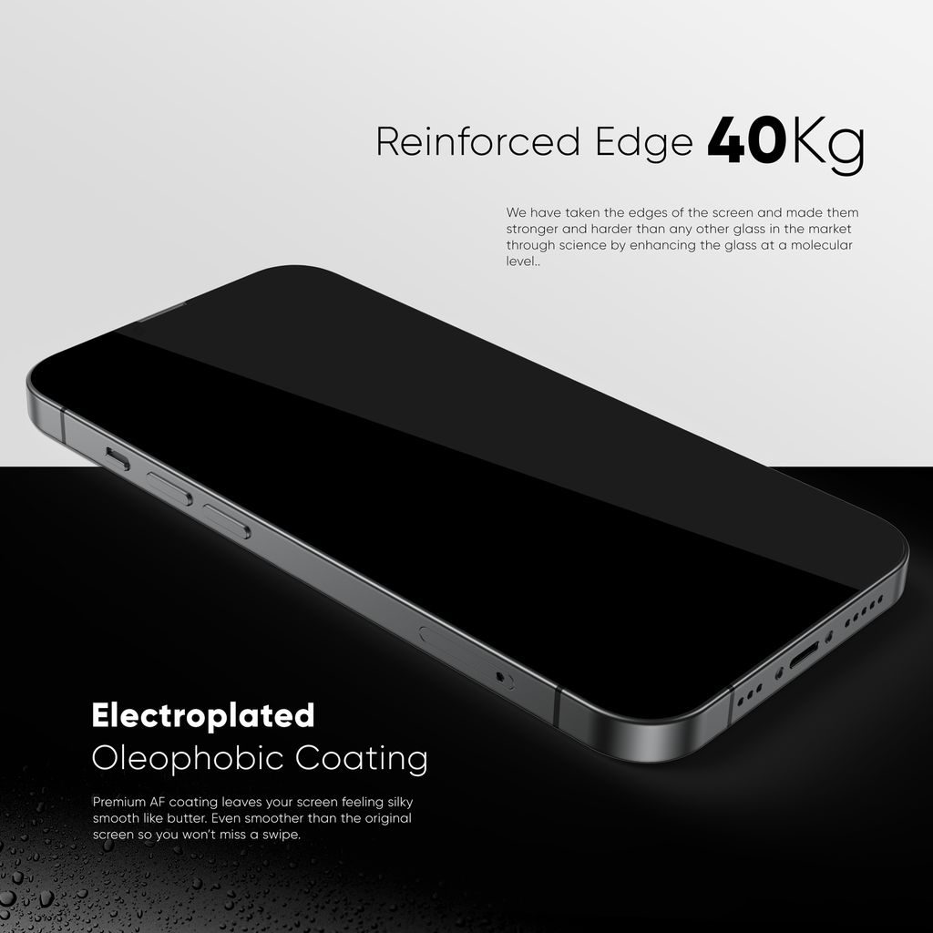 NanoArmour for iPhone 14 Pro Privacy Screen Protector Anti-Dust Edge-to-Edge