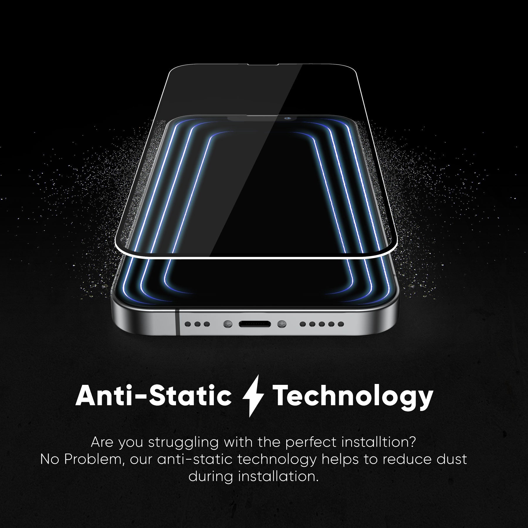 NanoArmour for iPhone 14 Pro Max Clear Anti-Blue Screen Protector: Edge-to-Edge, Anti-Dust, No Yellow or Blue Tint
