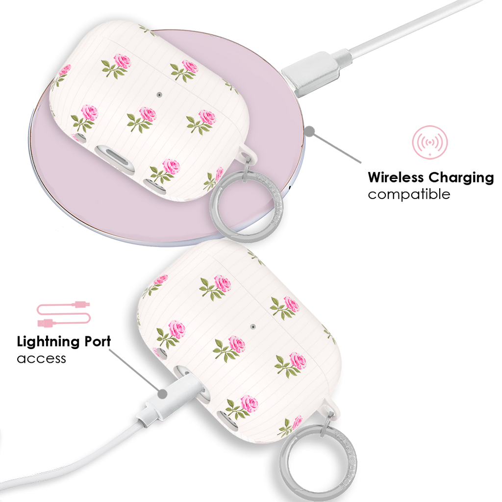 Pink Peony Floral AirPod Case
