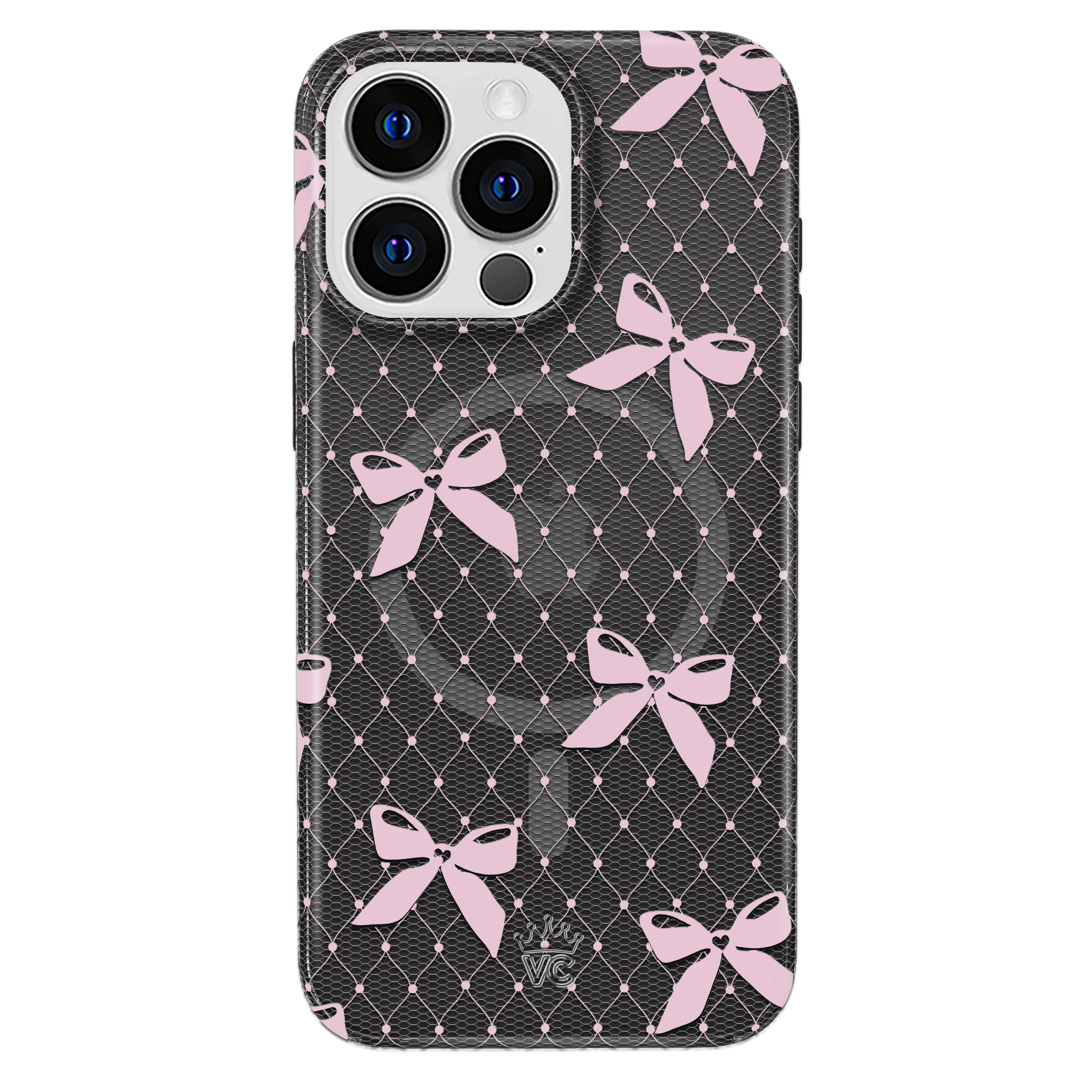 Lacy Pink Bows iPhone Case
