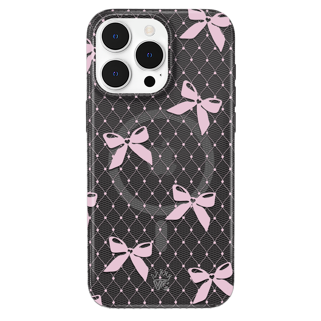 Lacy Pink Bows iPhone Case