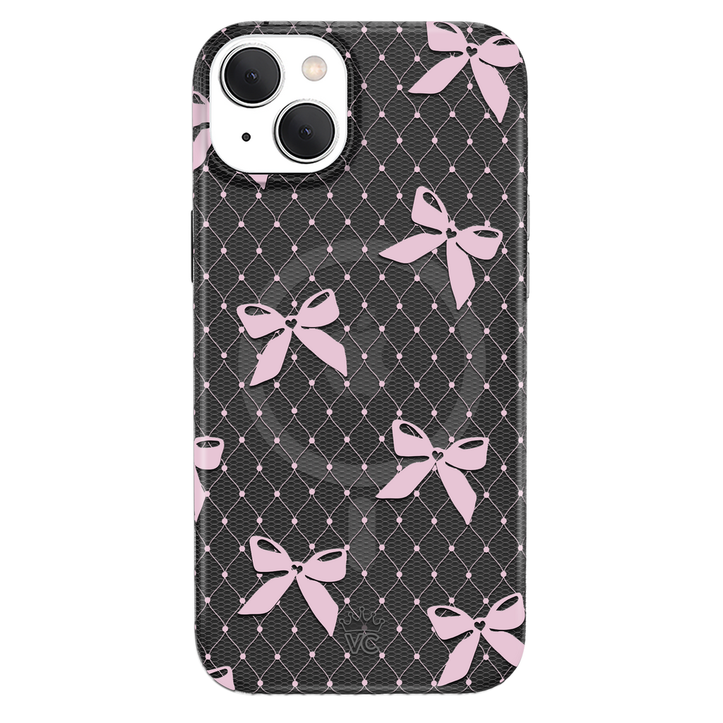 Lacy Pink Bows iPhone Case