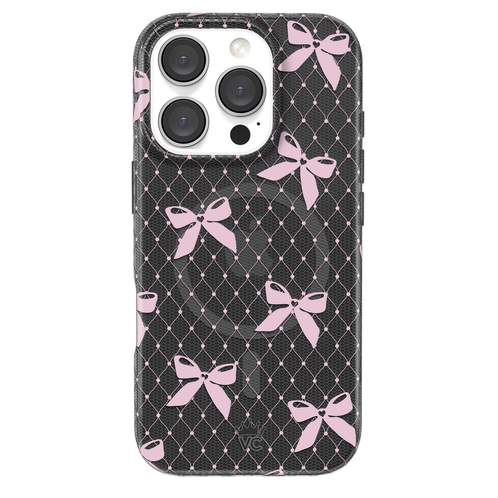 Lacy Pink Bows iPhone Case