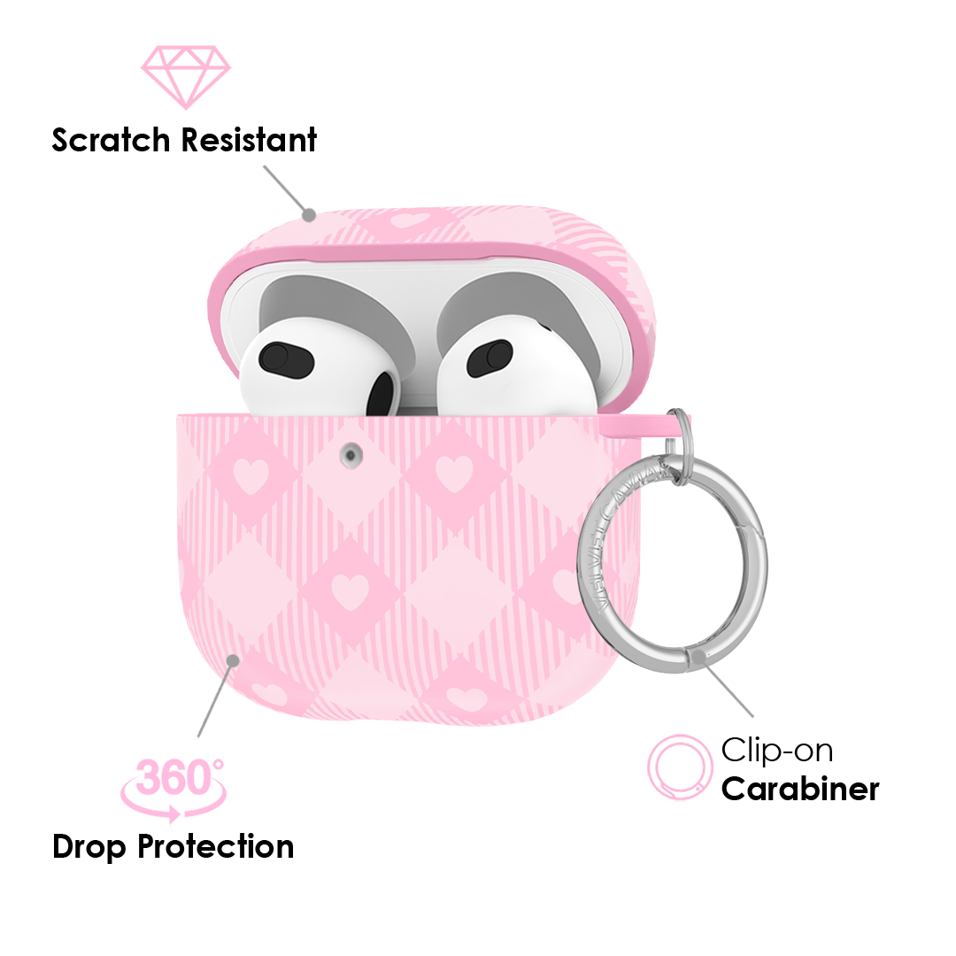 Dolly Pink Gingham AirPod Case
