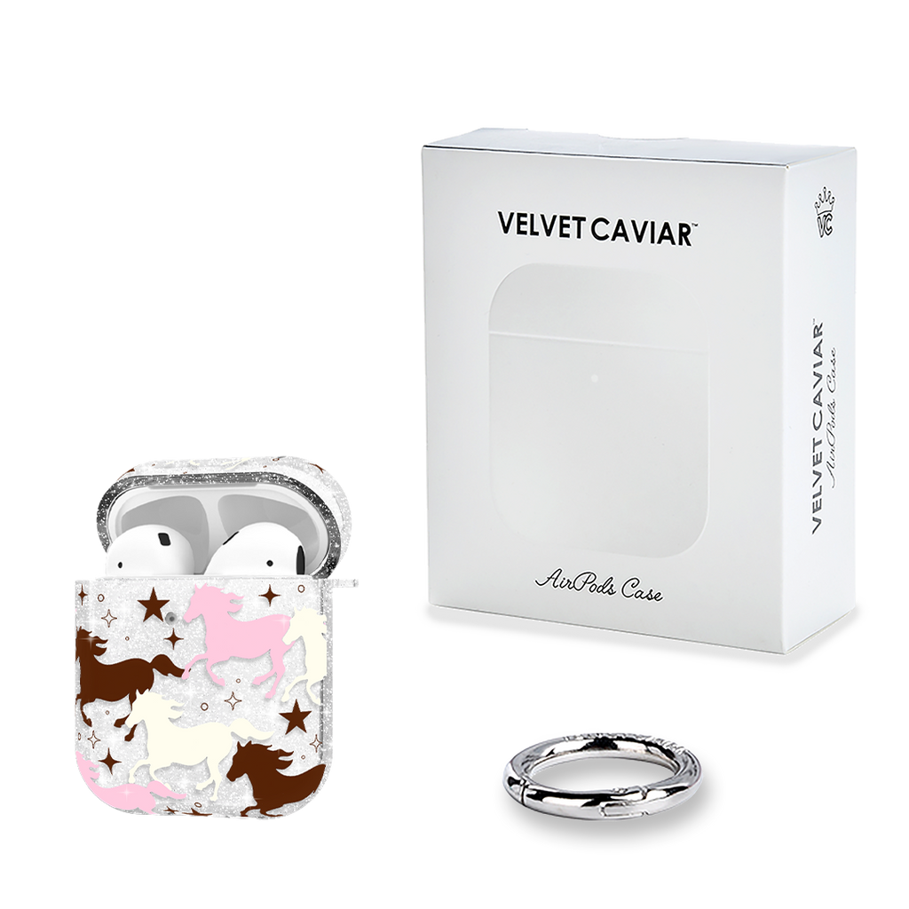 Pink Pony Glitter AirPod Case