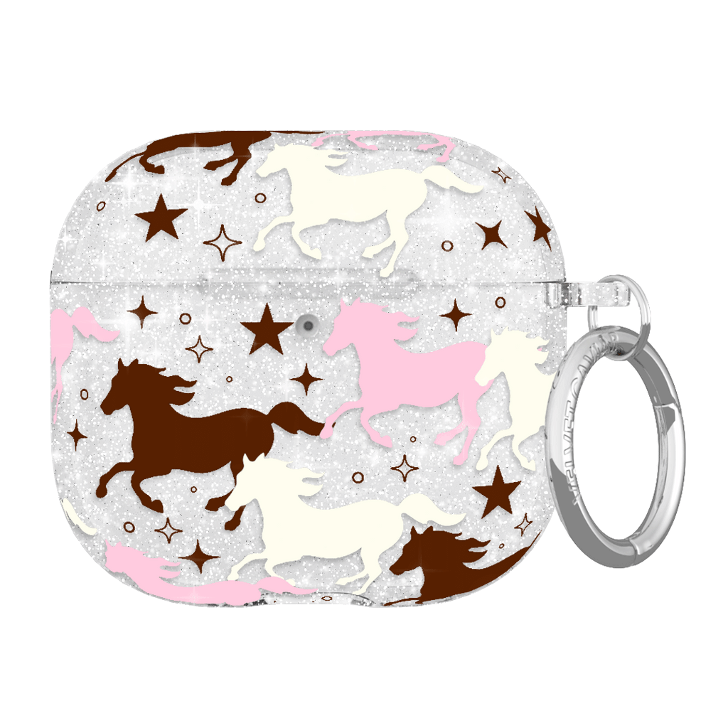 Pink Pony Glitter AirPod Case